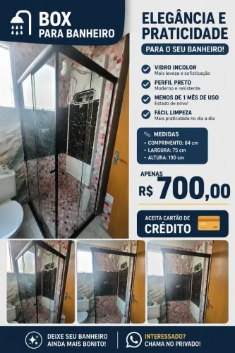 Box de banheiro em L