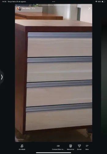 Vendo conjunto de criados mudo, com rodinhas em MDF