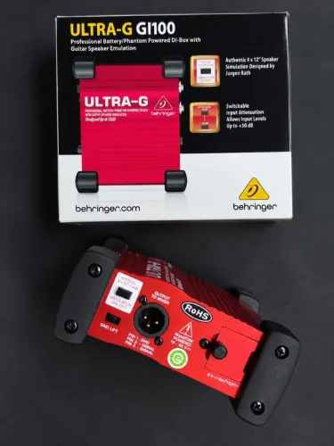 Behringer Ultra-G GI100 Direct Box DI Box Profissional + Simulação de Caixa 4x12