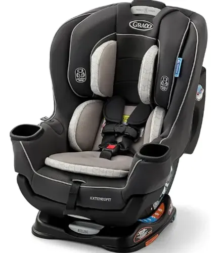 Cadeirinha Graco Extend2Fit ? 2 em 1 com Sistema LATCH, Redmond, Preto e Cinza