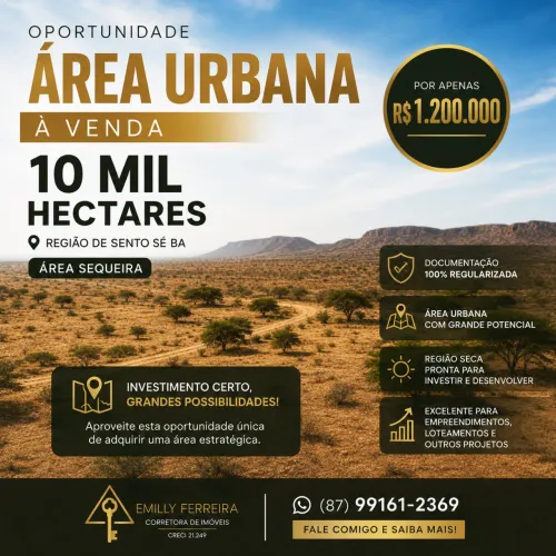 Vendo área com 10 mil hectares