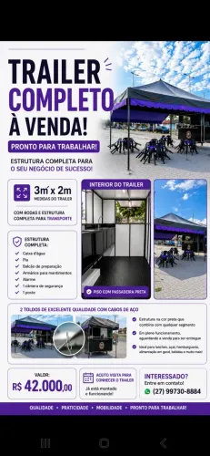 Trailer mais toldo