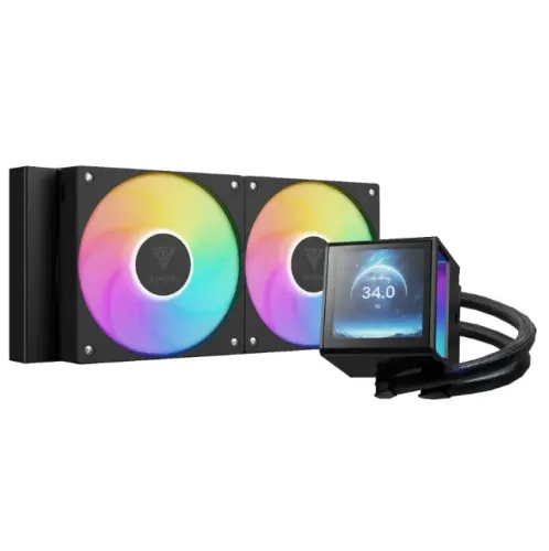 Watercooler Gamdias Chione P5-240 240mm, ARGB, com display, NOVO LACRADO