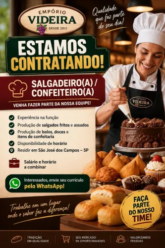 CONTRATASSE SALGADEIRO(A) / CONFEITEIRO(A)