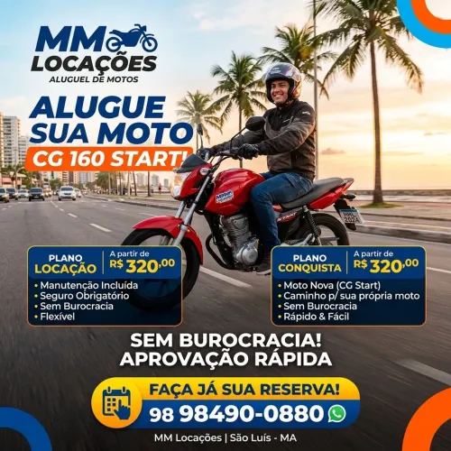 Aluguel/ Locação de motos