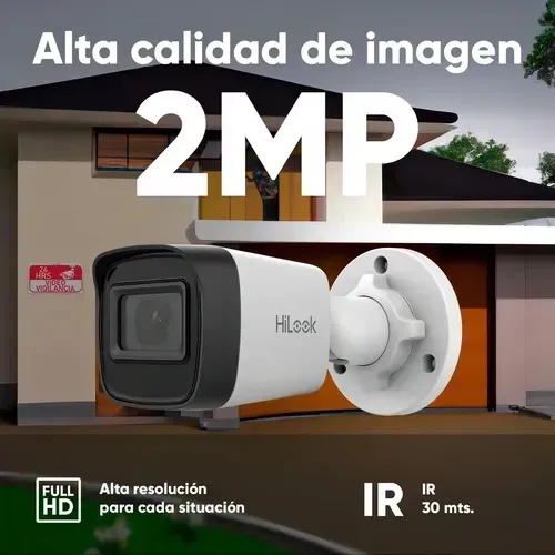 Camera Residencial Infravermelho Ip Bullet Hilook By Hikvision Ipc-b121h-c(2.8mm) Branco 