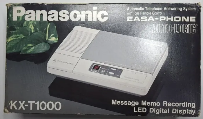 Secretária Eletrônica de Fita Cassete Panasonic KX-T1000 Antiga Vintage Para Colecionador