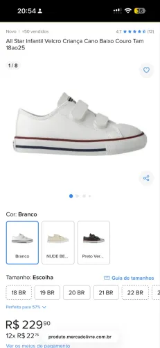 Tênis allstar infantil unissex