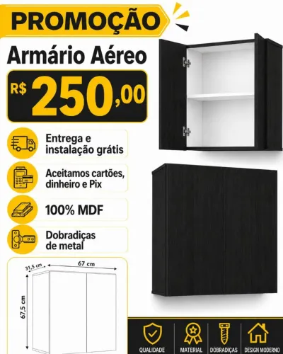 Armário aéreo MDF 