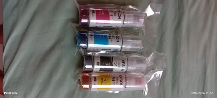 Kit 4 Tinta Epson T544 Original Ecotank L3250 L3210