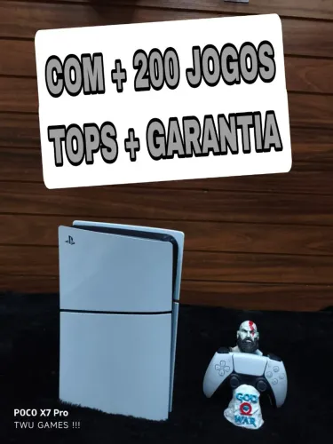 PS5 slim + 200 jogos tops