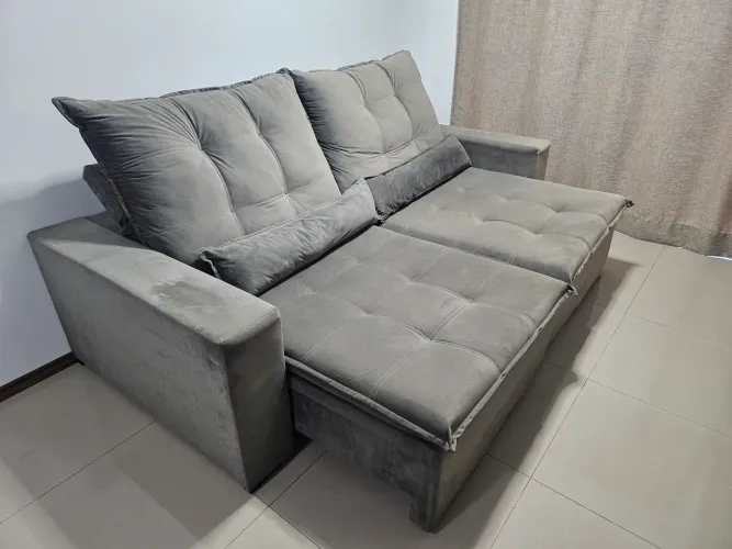 Sofá retratil 4 lugares 2,3m espuma D33