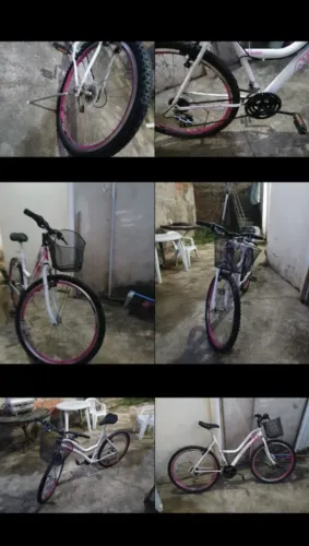 Bicicleta feminina aro 26 com marchas e cesta - Excelente estado