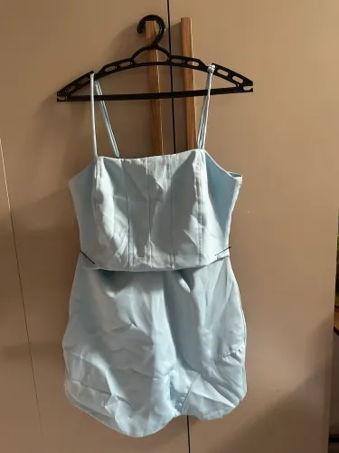 Top + Saia Azul - Tamanho P