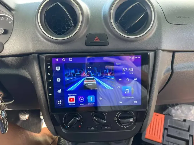 Multimídia gol 9P Android 3ram 32g CarPlay YouTube Netflix wifi Waze 