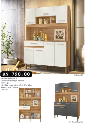Kit Cozinha Magazin 1,20m - Promoção