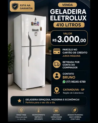 Geladeira Eletrolux 410L