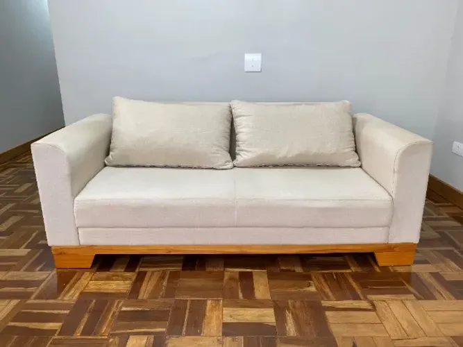 Kit Sofá 3 Lugares e 2 Poltronas Beny - Linho Cru