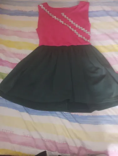 Fantasia Vestido Infantil Wandinha Festiva Rosa E Preto Tam 4 A 6 Anos