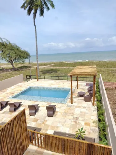 VENDA CASA BEIRA MAR NOVA NO LITORAL SUL - PARAÍBA,Mobiliada Praia Mariscos 4 suites