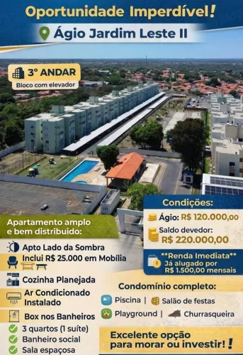 Ágil Apartamento Cond Jardins leste 2