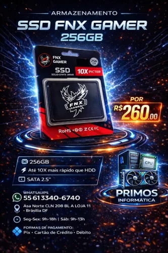 SSd FNX 256GB SATA- NOVO LACRADO