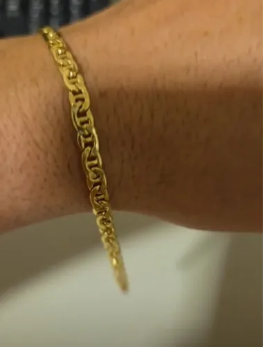 Pulseira piastrine italiana 6,4 gramas e 21 cm