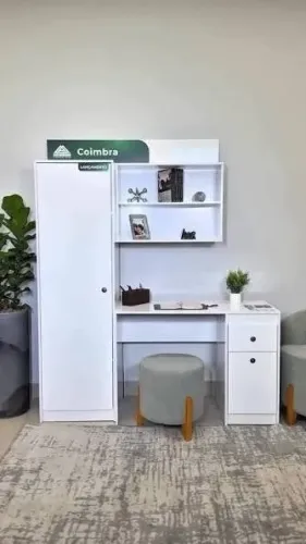 Transforme seu Cantinho de Estudos! Escrivaninha + Nicho+ armario multiuso com Ótimo Preço