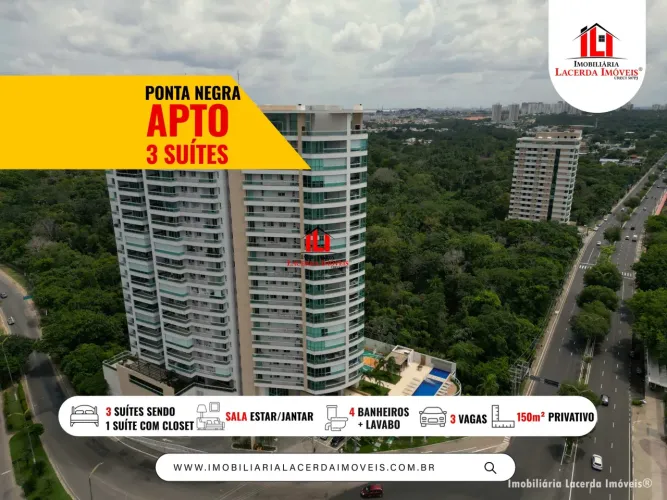 Vision Residence, Apartamento com 3 suítes, 150m² Privativo, Vista da Orla, Rio e Por do s