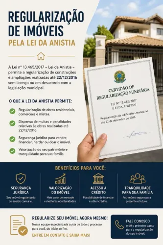Regularização de imóveis pela lei da Anistia
