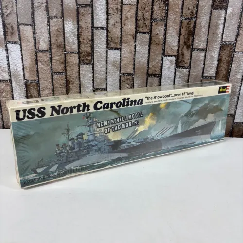 Plastimodelismo: Revell USS North Carolina Battleship, H-313, 1969