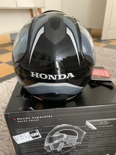 Capacete Novo Honda Hnj Original Preto Grafite 58