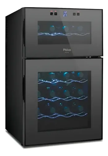 ADEGA DUAL ZONE 24 GARRAFAS PHILCO PH24DZ