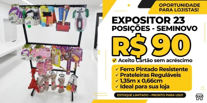 Expositor de Produtos Comercial com 23 posições