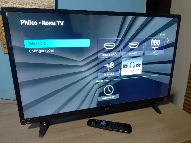 Smart TV Televisão Philco 32 Polegadas Sistema Roku HD