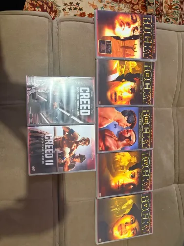 Coleção 7 DVDs Rocky 1 ao 5 + Creed 1 e 2 | Sylvester Stallone