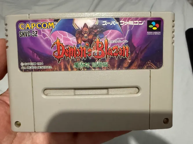 Demons blazon super famicom japonês original 
