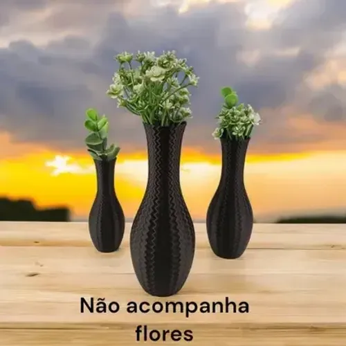Vasos Para Decoração Casa Flores Artificiais Enfeite Para Casa Presente - Presentes 3D