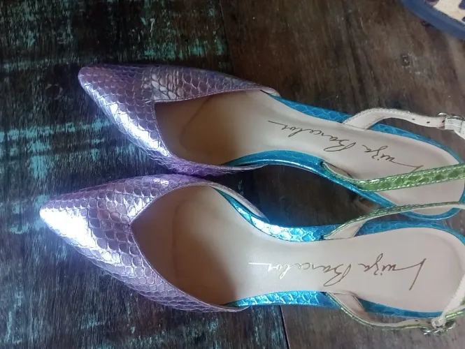 sandália luiza barcelos slingback de bico fino