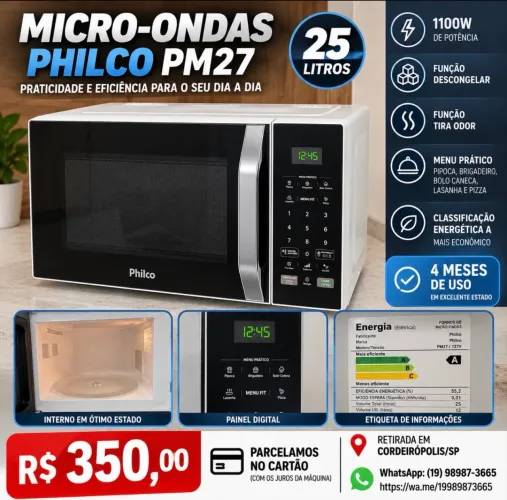 ? MICRO-ONDAS PHILCO 25L