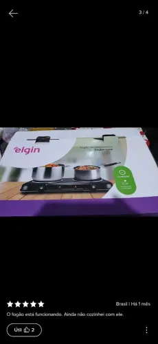 FOGÃO ELÉTRICO ELGIN 2 BOCAS 