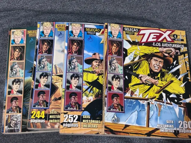 Kit 4 Gibis Seleção Bonelli Comics - Tex E Os Aventureiros (Volumes 1 Ao 4)