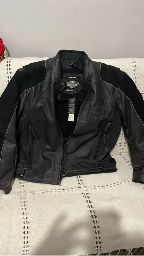 Jaqueta de Couro Harley-Davidson Original Riding Gear (Caveira / Skull)