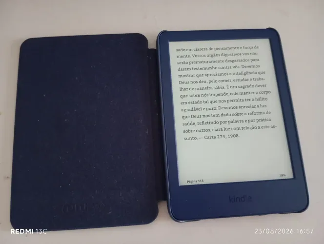 Kindle com capa