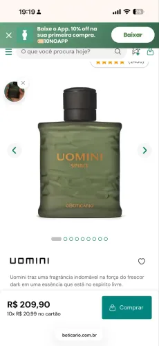 Perfume novo Boticário
