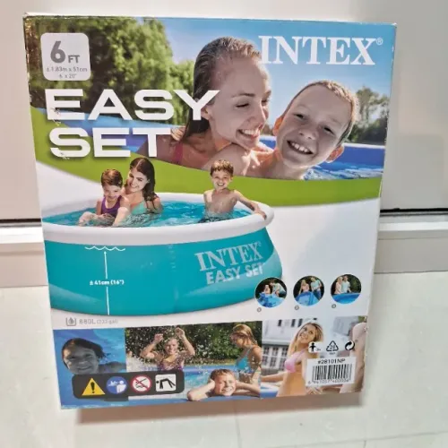 Piscina Inflável Redonda Intex Easy Set 880 Litros Azul