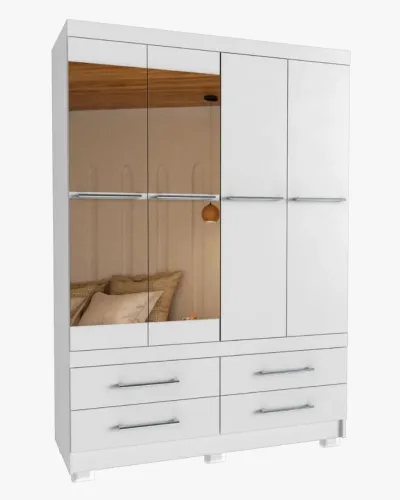 Guarda roupa branco solteiro