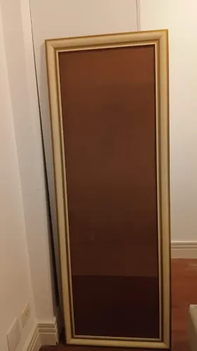Moldura de Espelho Linda Com Fio Dourado No Centro e Borda!