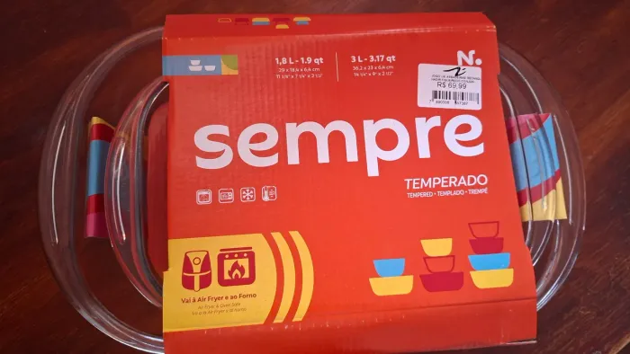 Duas Travessa vidro lasanha 