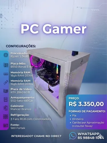PC GAMER RYZEN 5 + RTX 2060